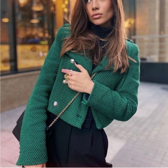 ZARA textured weave jacket - Picture 1 of 14